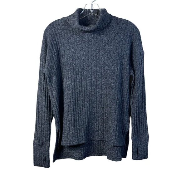 Athleta Women's Transit Pullover Turtleneck Sweater Charm Marble Ribbed Size S - Picture 1 of 9